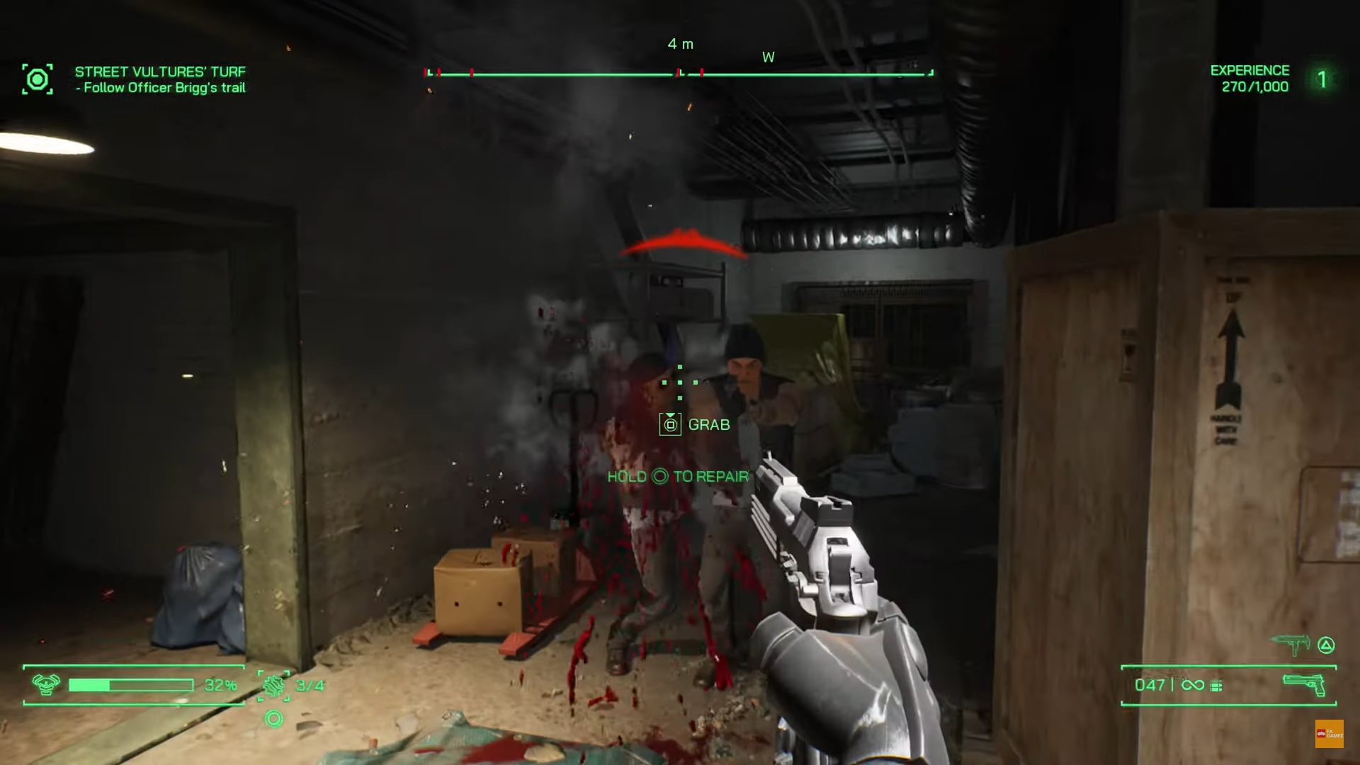 A screenshot of RoboCop: Rogue City gameplay.