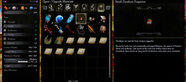 Small Deralium Fragments